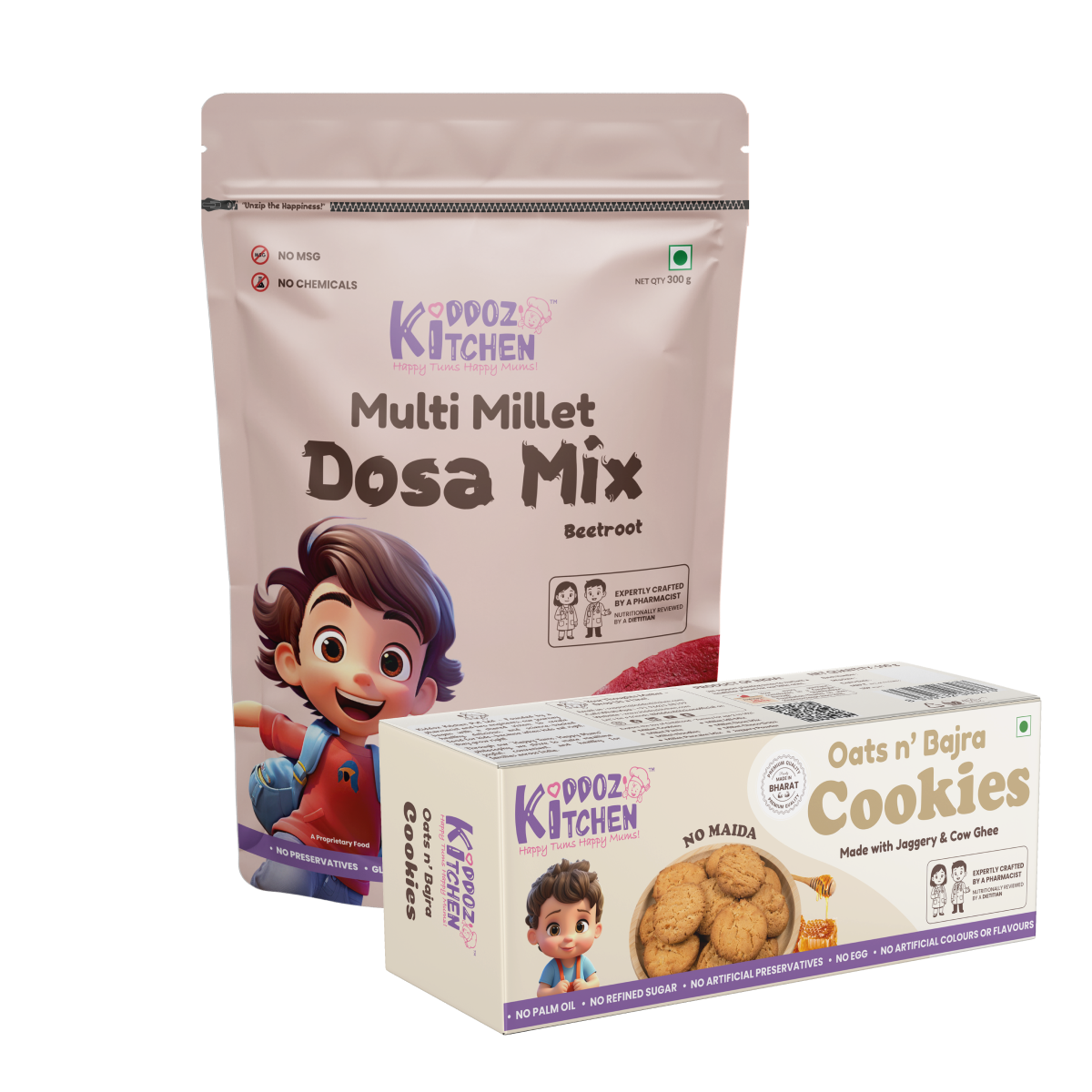 Millet Dosa Mix & Oats n’ Bajra Cookies Combo Pack of 2 (400g)